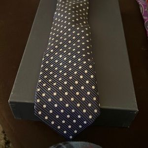 Zegna Blue Poka Dot Tie